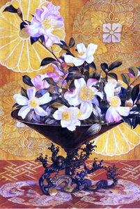  Henry Roderick Newman Sazanqua, Wild Tea: Yokohama (also known as Oriental Still Life) - Art Print