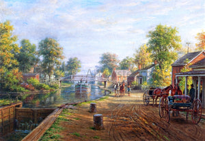  Edward Lamson Henry Scene Along Delaware and Hudson Canal - Art Print