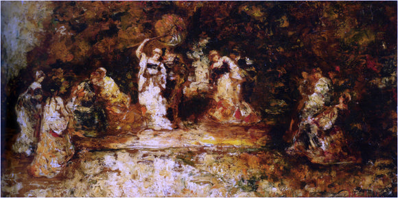  Adolphe-Joseph-Thomas Monticelli Scene de Theatre - Art Print