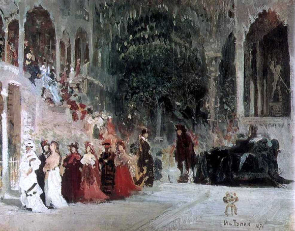  Ilia Efimovich Repin Scene from balet (study) - Art Print