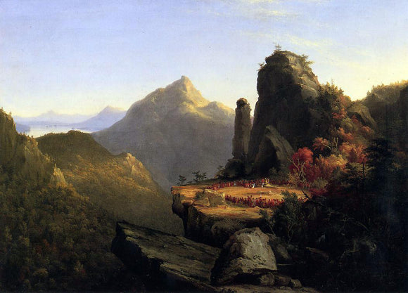 Thomas Cole Scene from 'The Last of the Mohicans': Cora Kneeling at the Feet of Tanemund - Art Print