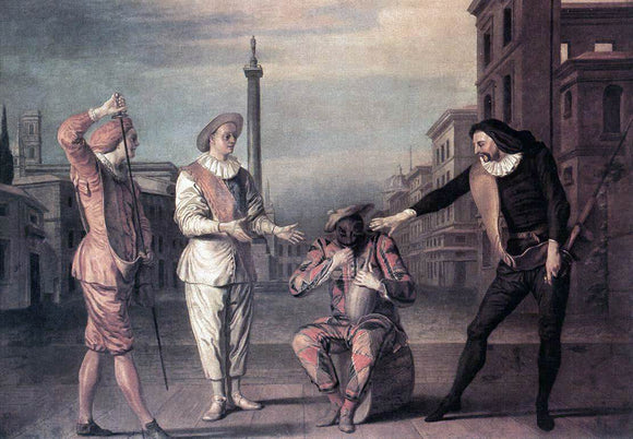  Claude Gillot Scene from the 'Master Andrew's Tomb' - Art Print