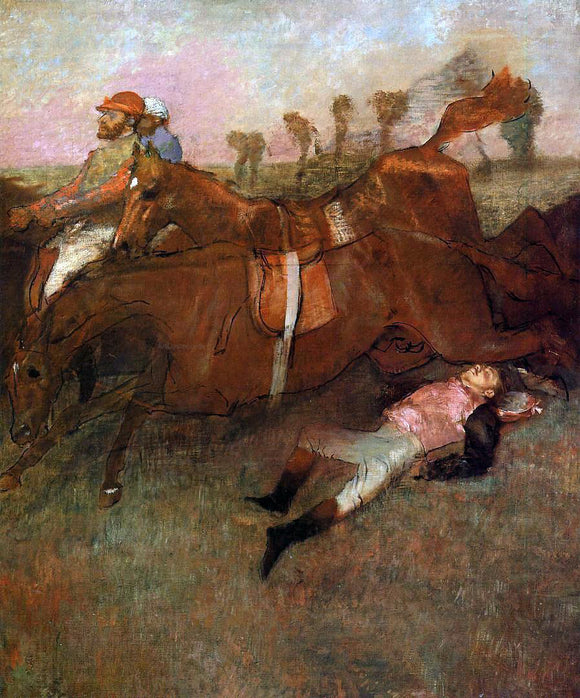  Edgar Degas Scene from the Steeplechase: the Fallen Jockey - Art Print