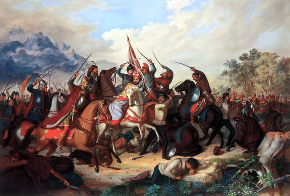  Balint Kiss Scene from the War Against the Turks - Art Print