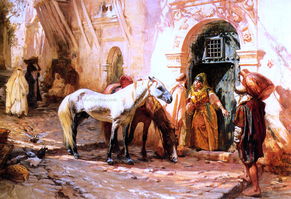  Frederick Arthur Bridgeman Scene in Morocco - Art Print