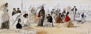  Eugene-Louis Boudin Scene on the Beach - Art Print