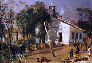 William Wallace Wotherspoon Scene outside a Southern Schoolhouse - Art Print
