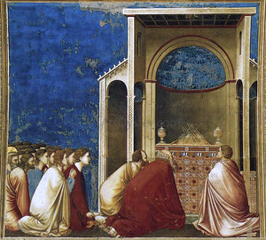  Giotto Di Bondone Scenes from the Life of the Virgin: 4.The Suitors Praying (Cappella Scrovegni (Arena Chapel), Padua) - Art Print