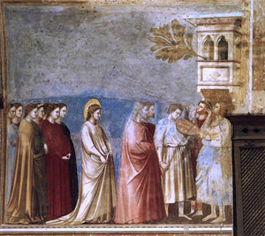  Giotto Di Bondone Scenes from the Life of the Virgin: 6. Wedding Procession (Cappella Scrovegni (Arena Chapel), Padua) - Art Print