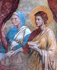  Master of the Isaac Stories Scenes from the Old Testament: Isaac Blessing Jacob (detail) - Art Print