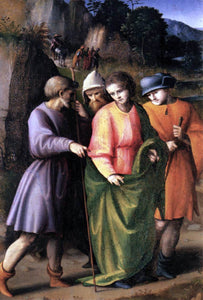  II Francesco Ubertini Bacchiacca Scenes from the Story of Joseph: Joseph Sold by His Brethren - Art Print