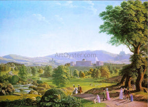  Johann Erdmann Hummel Schloss Wilhelmshohe with the Habichtswald - Art Print