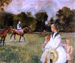  Edmund Tarbell Schooling the Horses - Art Print