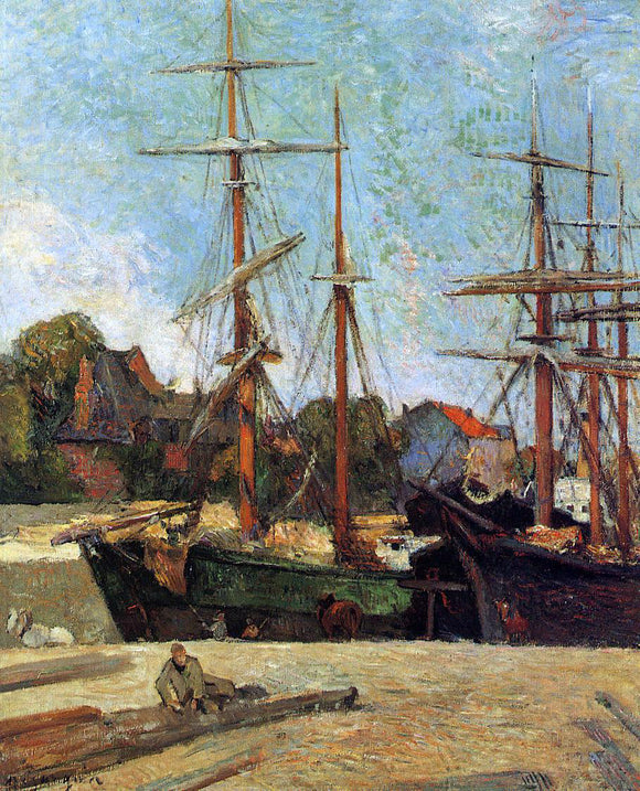 Three Master Paul Gauguin A Schooner and Three-Master Art Print – printoyster.com