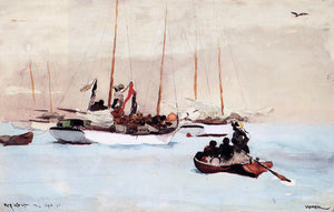  Winslow Homer Schooner at Anchor, Key West - Art Print