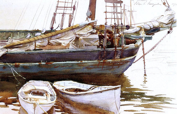  John Singer Sargent Schooner, Catherine, Somesville, Maine - Art Print