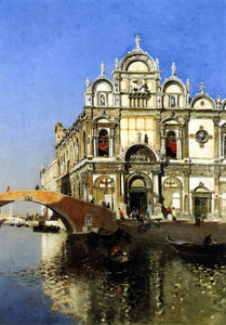  Martin Rico Y Ortega Scoula Grandi di San Marco and Campo San Giovanni e Paolo, Venice - Art Print