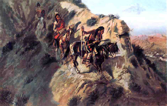  Charles Marion Russell Scouting the Enemy - Art Print