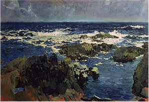 Joaquin Sorolla Y Bastida Sea and Rocks in San Esteban, Asturias - Art Print