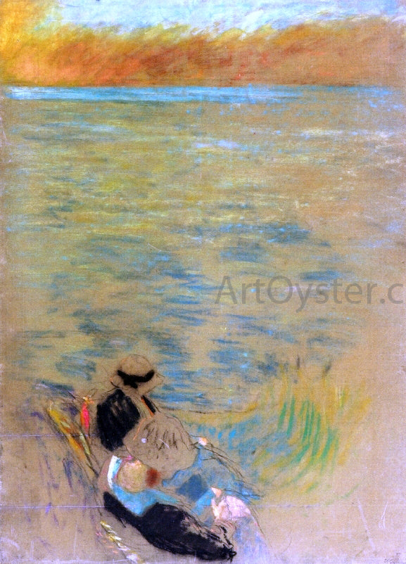  Edouard Vuillard Sea at Sunset, Women on the Shore - Art Print