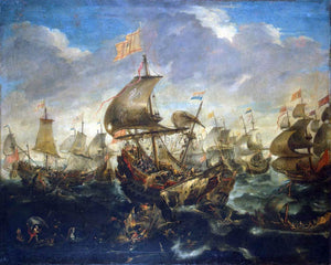  Andries Van Eertvelt A Sea Battle - Art Print