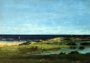  Gustave Courbet Seacoast (also known as Souvenir of Les Cabanes) - Art Print
