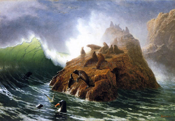  Albert Bierstadt Seal Rock - Art Print