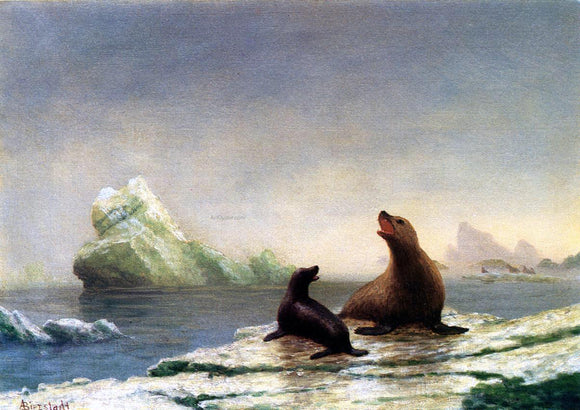  Albert Bierstadt Seals - Art Print