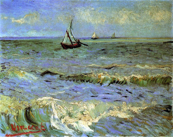  Vincent Van Gogh Seascape at Saintes-Maries - Art Print