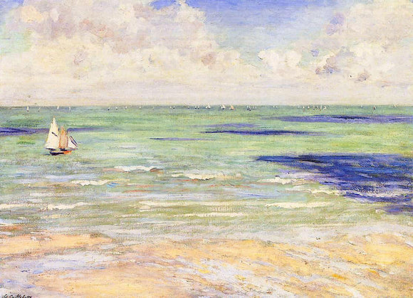  Gustave Caillebotte Seascape, Regatta at Villers - Art Print