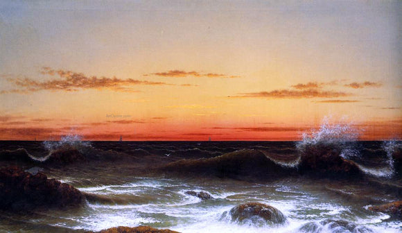  Martin Johnson Heade Seascape: Sunset - Art Print