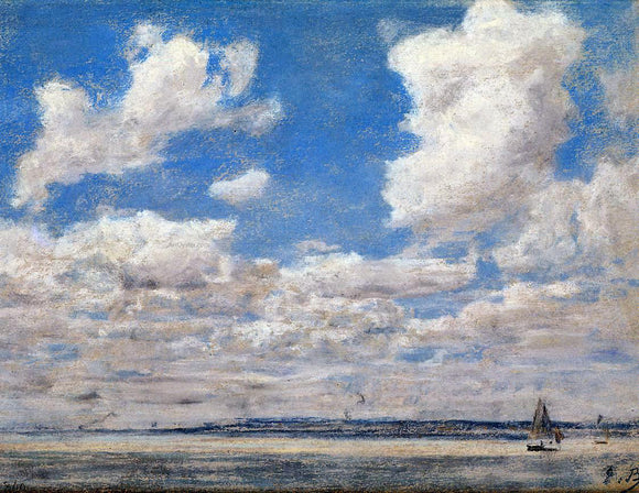  Eugene-Louis Boudin Seascape with Large Sky - Art Print