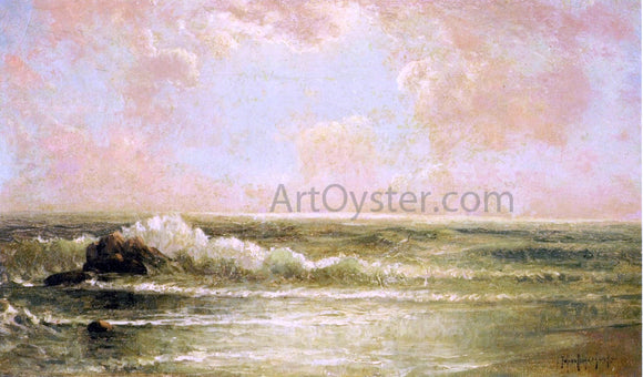  Julian Onderdonk Seascape with Pines and Overhanging Clouds - Art Print