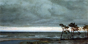 William Trost Richards Seascape with Pines and Overhanging Clouds - Art Print