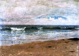  Thomas Worthington Whittredge Seascape with Pines and Overhanging Clouds - Art Print