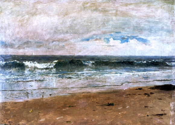  Thomas Worthington Whittredge Seascape with Pines and Overhanging Clouds - Art Print