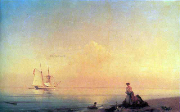  Ivan Constantinovich Aivazovsky Seashore, Calm - Art Print