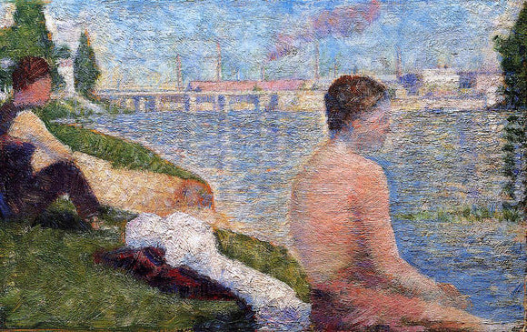  Georges Seurat Seated Bather - Art Print