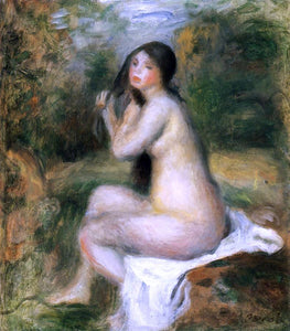  Pierre Auguste Renoir Seated Bather - Art Print