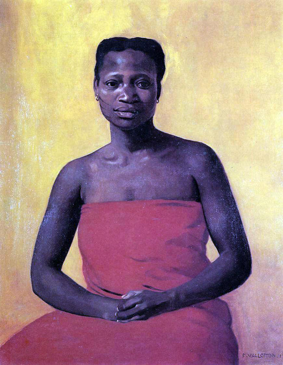  Felix Vallotton Seated Black Woman, Front View - Art Print