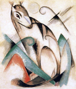  Franz Marc Seated Mythical Animal - Art Print