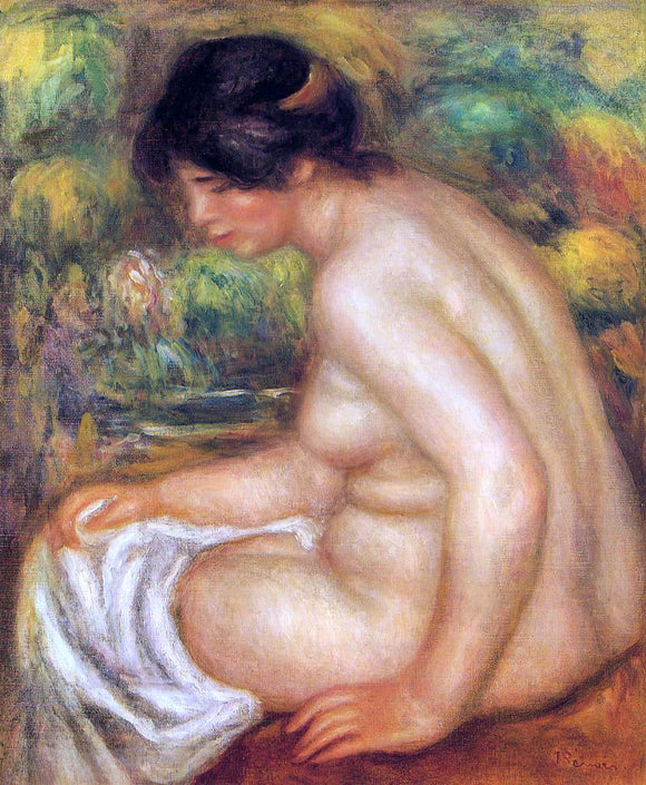  Pierre Auguste Renoir Seated Nude in Profile (also known as Gabrielle) - Art Print