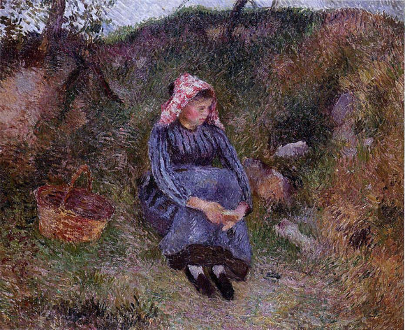  Camille Pissarro Seated Peasant Woman - Art Print