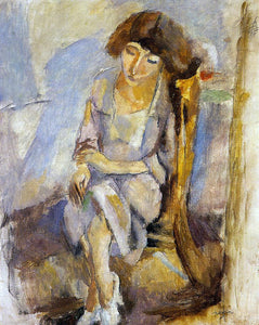  Jules Pascin Seated Portrait of Hermine David - Art Print
