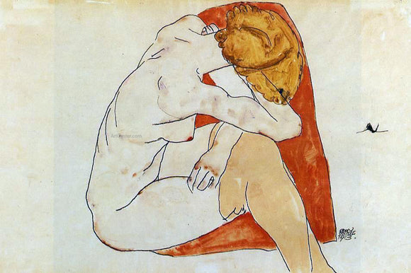  Egon Schiele Seated Woman - Art Print