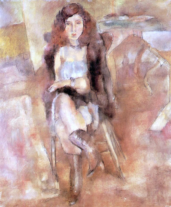  Jules Pascin Seated Woman - Art Print