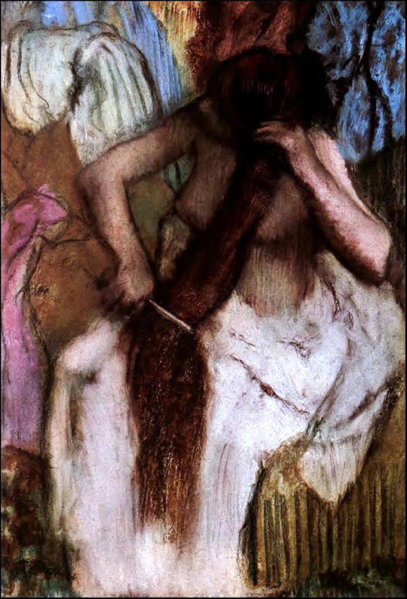  Edgar Degas Seated Woman Combing Her Hair - Art Print