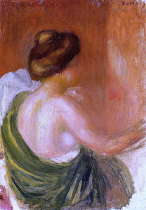  Pierre Auguste Renoir Seated Woman in a Green Robe - Art Print
