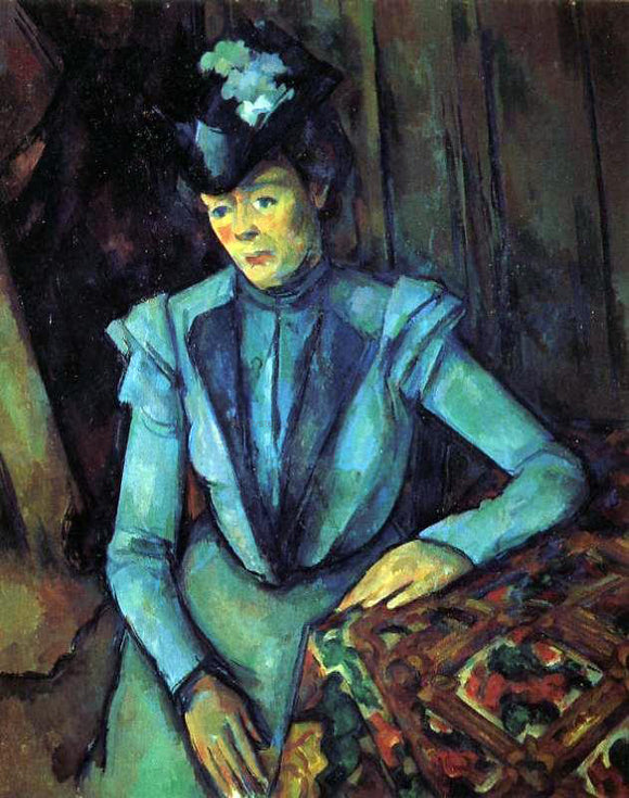  Paul Cezanne Seated Woman in Blue - Art Print