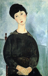  Amedeo Modigliani Seated Young Woman - Art Print